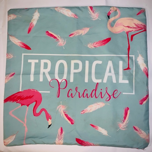 Flamingo Cushion Cover Set (2) - Picture 2 of 3